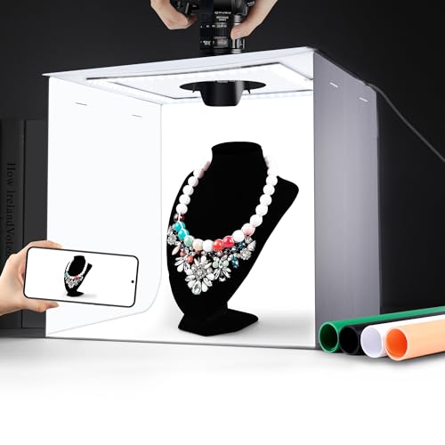 DIYLooks 撮影ボックス 30x30CM 折りたたみ LEDスタジオボックス 144LEDライト(CRI ? 97) 撮影BOX 撮影..
