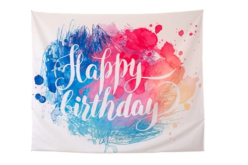 東京バルーン倶楽部 大きなタペストリー デザイン03 誕生日 ハッピーバースデー 壁飾り 誕生日 タペストリー 飾り付け 写真背景 壁掛け フォトポスター お祝...