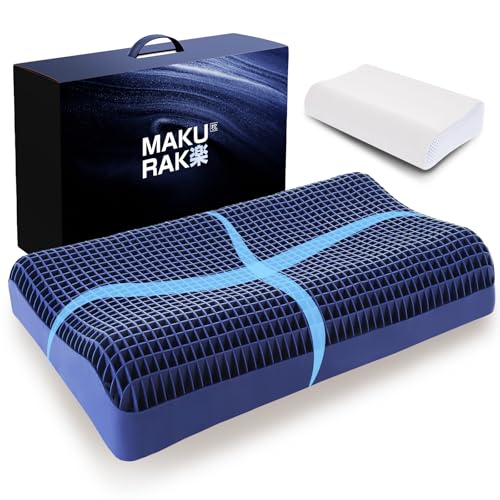 Softime 枕 まくら 首が痛くならない枕 ジェル枕 【TPE+高さ2段階】 枕 肩こり いびき防止枕 頚椎枕 整体枕 横寝枕 快眠枕 ジェルピロー 無重力...