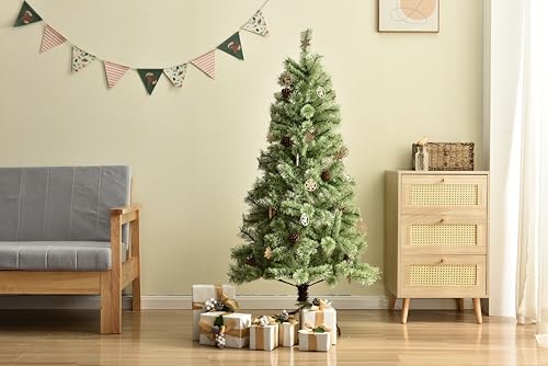 BTM クリスマスツリー 北欧 おしゃれ 150cm オーナメント無し 松ぼっくり付 飾り ヨーロッパトウヒツリー 豊富な枝数