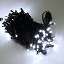 【業務用 高耐久】屋外用LEDイルミネーション 防水 防雨型 ストレート 10m 100球 白色(ホワイト)