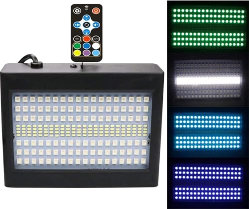 ステージライト LEDストロボ パーティーライト ディスコライト スポットライト 自走機能 RGB多色変更 ストロボ制御/音声制御 リモコン付き