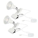 okalumi クリップライト LED スポットライト クリップ コンセント式 360°回転 電球色 2700K 仕事 読書灯 ベッドサイド 延長コード1.5m...