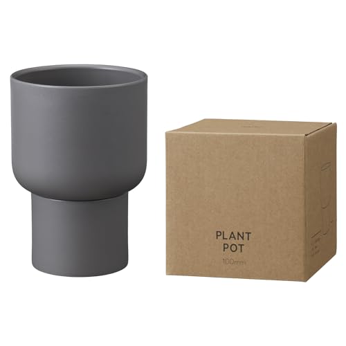 マーナ (marna) プラントポット (100mm / 3号鉢相当) 溜まった水が捨てやすい (軽い/移動も簡単) 植木鉢 プランター 観葉植物 ストーングレ...