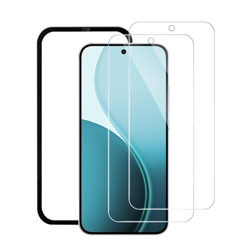 【ガイド枠付き】OPPO Reno 14 5G 対応 ガラスフィルム（2枚入り） 指紋認証対応 自動吸着・簡単貼り付け 強化ガラス 硬度9H 旭硝子素材製 耐衝撃 キズ防止 飛散防止 高透過率 高光沢 高感度