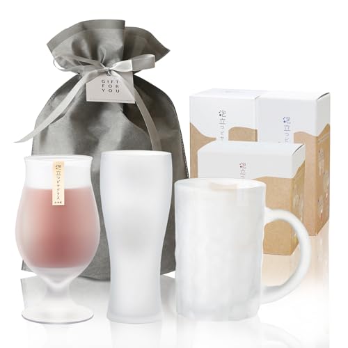 【ザッカLab.オリジナルセット】ギフト 泡立つビヤグラス 飲みくらべセット(タンブラー+ステムグラス+ジョッキ) 360ml/420ml/425ml | 3点...