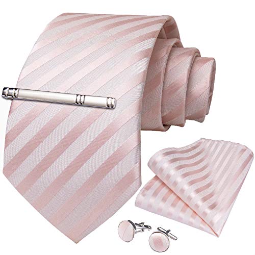 [DiBanGu] ネクタイ ピンク 結婚式 ハンカチ カフス タイピン セット メンズ フォーマル 入学式 ビジネス