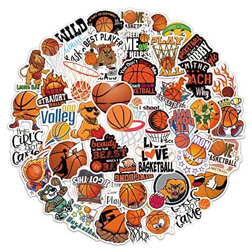 100枚バスケットボールステッカーセット バスケットボール防水シール スーツケース バイク ヘルメットなど適用