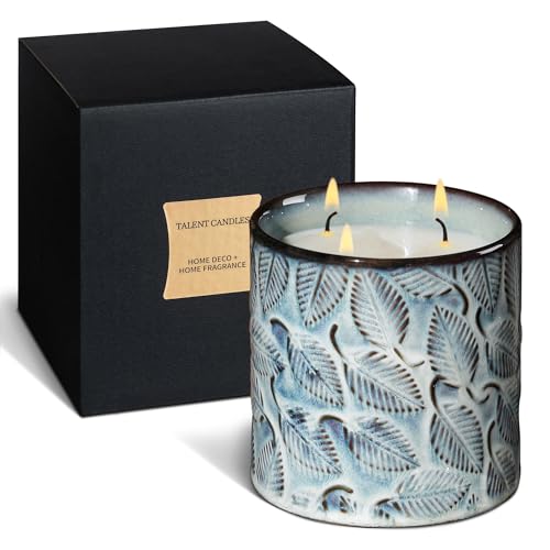 TALENT CANDLES アロマキャンドル ホワイトティー＆クラリセージの香り3本の芯 天然ソイワックス ホー..