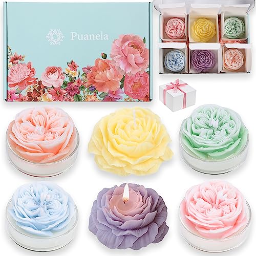 【雑誌anan掲載・フラワーデザイナー監修】 Puanela アロマキャンドル フラワー ギフト 誕生日 母の日 ..