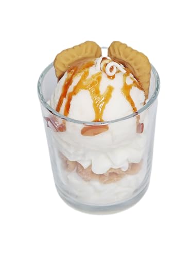 Pandachilla アロマキャンドル アウトドア 可愛い キャラメルアイス ビスケット パフェ クリーム デザート キャンドル 手つくり 飾り パーティー ...