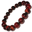 【hibikurasu】レッドタイガーアイ パワーストーン ブレスレット 数珠 ブレス 天然石 虎目石 金運 仕事運 (10mm)