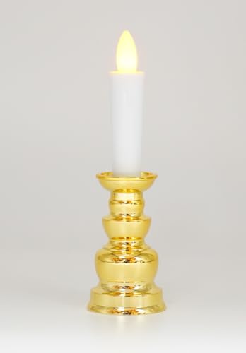 火を使わない安心LED電気ろうそく 金色 総高さ14センチ ワンプッシュで点灯・消灯 電池は付属しておりません。