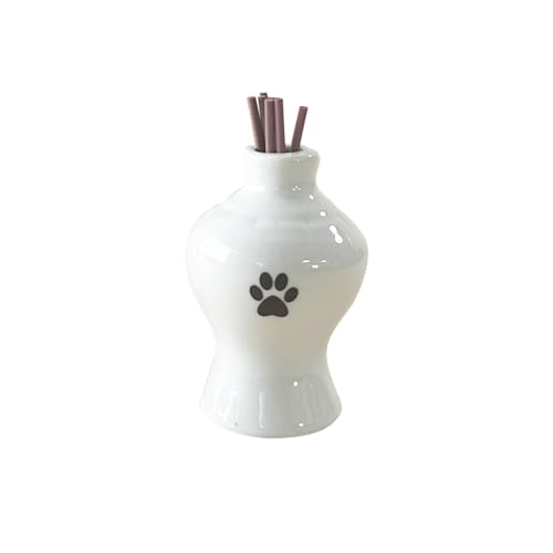 ペット 仏具 ペット専用 肉球入り 線香立て 足あと 白陶器 ミニ仏具 ペットロス ペット供養