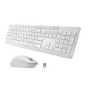 HUO JI ワイヤレスキーボード マウスセット 静音 2.4GHz無線 英語配列 フルサイズ 106キー テンキー付 薄型 英語配列 12個マルチメディアキー...