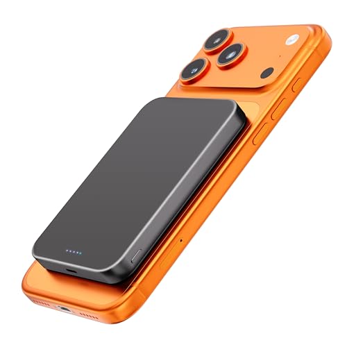 【業界初のチタン金属・14mmの超薄型】Catmart Magsafe対応 モバイルバッテリー 10000mAh 軽量 PD20W急速充電 マグネット式 ワイヤ...