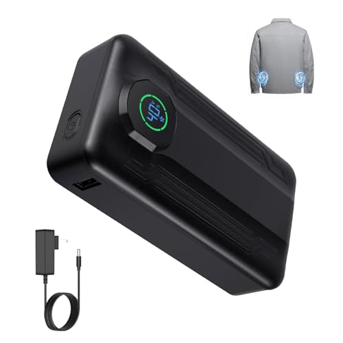 空調作業服用 バッテリー 40V超高出力 30000mAh モバイルバッテリー 5段階風力調節 デジタル残量表示 PD26.4W急速充電 DC/USB出力ポート...