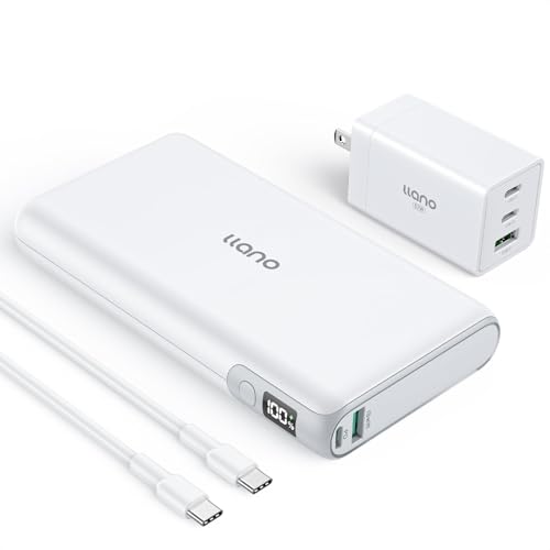 llano モバイルバッテリー 100W 30000mAh 大容量 急速充電 (USB-A+TYPE-C/2台同時充電/LED数字表示)【PD3.0/100W ...