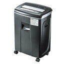 イーサプライ シュレッダー 電動 クロスカット 家庭用 業務用 A4/10枚細断 容量14L 連続3分 カード対応 キャスター付き EEX-SD001