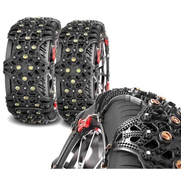 スノー チェーン タイヤ チェーン 非金属 2枚 XF04 アクア プロボックス ヴィッツ フィット 185/70R13 175/70R14 等 ゴム チェーン...