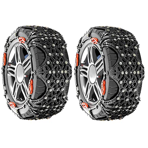 スノータイヤチェーン 非金属 タイヤチェーン インストールが簡単 ジャッキ不要 滑り止めチェーン 冬の必需品 軽自動車 チェーン 雪道・凍結・砂道・泥道 緊急脱...