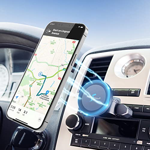 Profezzion マグセーフ 磁気 車載ホルダー CD スロット + エアコン吹出口式 車載 スマホホルダー 超?磁力 マホスタンド 車用 Mag対応 マグセーフ スマホホルダー マグネット マグセーフ スタン