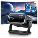 プロジェクター 小型 天井投影 22000LM - 【完全密閉防塵&電動フォーカス&自動台形補正】145°回転可能 1080P PUTRIMS 家庭用プロジェク...