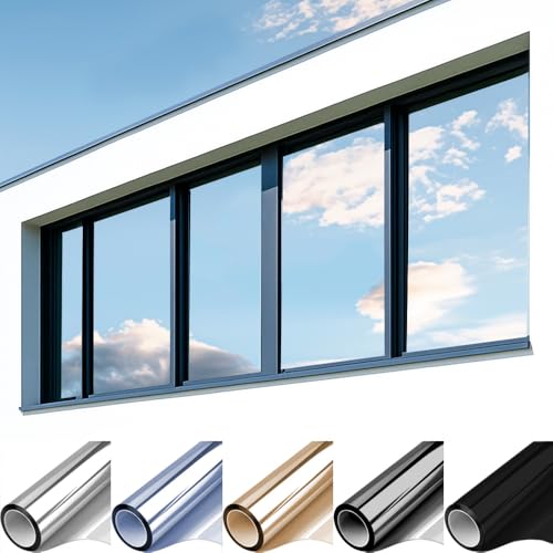 【2025?断熱効果強化】窓用フィルム 断熱シート UVカット 防犯フィルム ガラス飛散防止 窓ガラス目隠しシート 外から見えない マジックミラーフィルム 遮光...