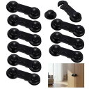 calm wish ドア チャイルド ロック 引き出し 扉 引き戸 固定 地震 ベビー 赤ちゃん 子供 安全 対策 耐震 ストッパー ブラック 10個 セット