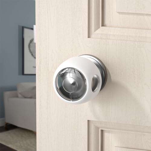 SAFELON ドアノブロック 4個入り 丸ノブ用 握り玉用 ドアノブ安全カバー 子供安全対策 チャイルドロック ドア開け防止 いたずら防止 ペット 取付簡単 ...