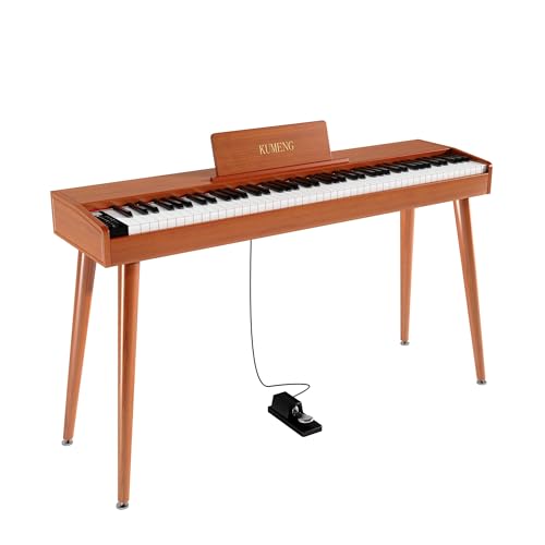 電子ピアノ88鍵セミウエイテッドキーボードピアノ、初心者用フルサイズ電子ピアノ、譜面台、ペダル、電源アダプター、ヘッドフォンモード、USB-MIDI付き