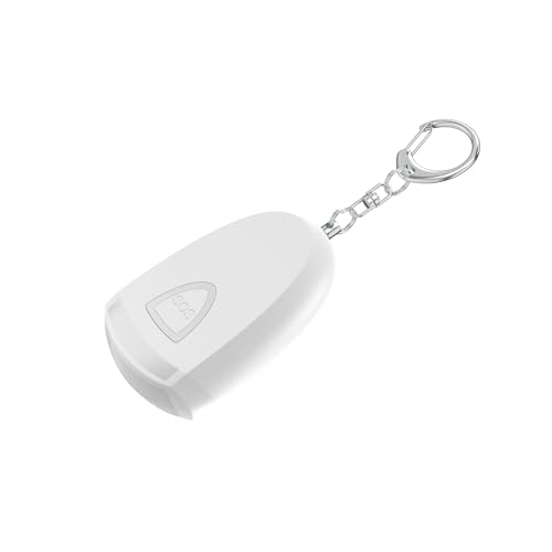 Iseebiz 防犯ブザー USB充電式 LEDライト付き 防犯アラーム 大音量 130dB 小学生 女の子 男の子 大人 痴漢防止 防犯警報器 通学 通勤 (ホワイト)