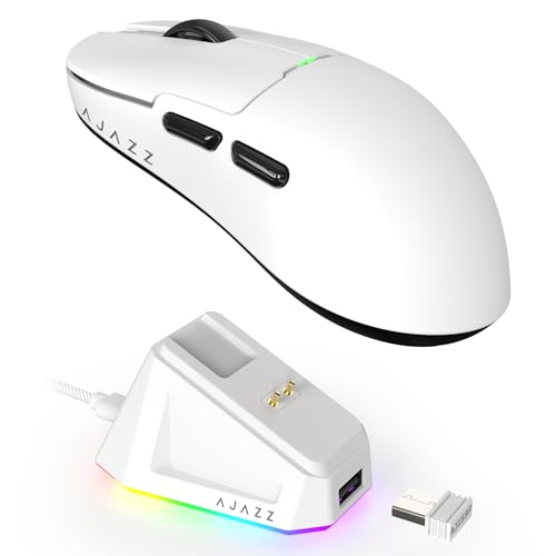 A.JAZZ X ATTACK SHARK AJ159P ゲーミングマウス56g超軽量 ワイヤレス2.4G/USB TYPE-C コスパマウス PAW3395セ...