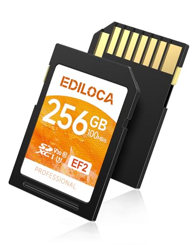 Ediloca EF2 256GB SDカード UHS-I Class10 U3 V30 高速 最大読取速度 100MB/s 最大書込速度 90MB/s メモリ...