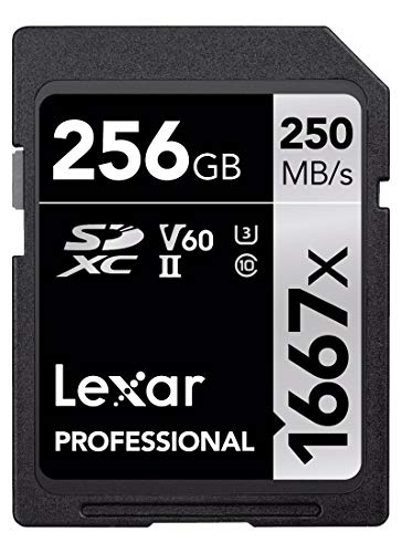 Original Lexar 1667x V60 250MB/s Flash Memory sd cards 64GB 128GB 256GB UHS-II U...