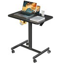 GIBBON MOUNTS 昇降デスク ガス圧式 移動式 幅72cm×奥行き48cm 高さ71〜112cm無段階調節 スタンディングデスク ロック機能搭載キャス...