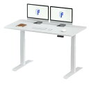 FLEXISPOT スタンディングデスク 電動式昇降デスク メーカー5年保証 高さ調節 パソコンデスク E7セット (足白+天板ホワイト)