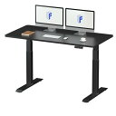 FLEXISPOT スタンディングデスク 電動式昇降デスク 高さ調節 メーカー5年保証 パソコンデスク E7セット (足ブラック+天板ブラック)