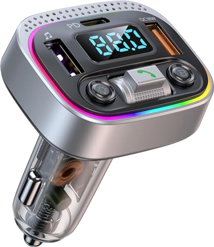 【人気ア最新型】FMトランスミッター Bluetooth5.3 FM 接続ブルートゥース 車 トランスミッター blueto..