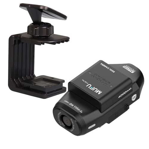 ドライブレコーダー 車載 2カメラ録画 自動車 装着即時録画 WiFi 200万画素 フルHD 4000mAhバッテリー内蔵 スマート感知センサー MUFU ブラック MF-BDVR004B-RE01