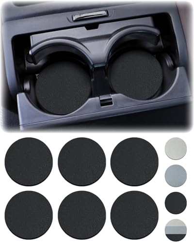 コースター 珪藻土 日本製 カー用品 おしゃれ 吸水 (車用2枚×3袋, ダークグレー)