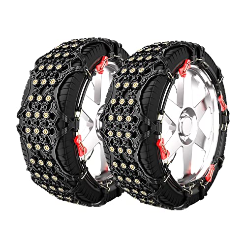 タイヤチェーン スノーチェーン 4種スパイクピン 簡単 ロック 非金属 165/70R15 185/55R15 175/70R14 FJ5133-G04