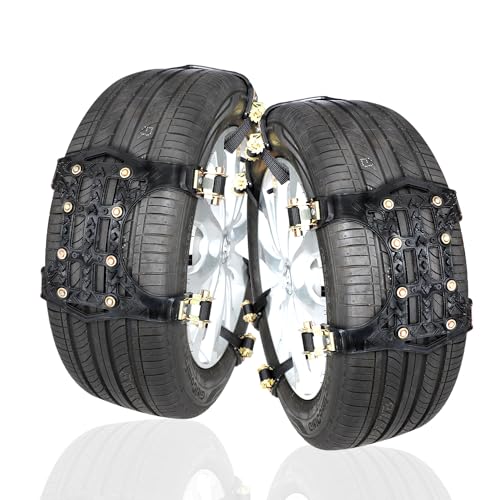 HooMoo タイヤチェーン 非金属 軽自動車 135-175mm対応 サイズ調節可能 145/80R12 155/65R14 165/55R15 175/65...