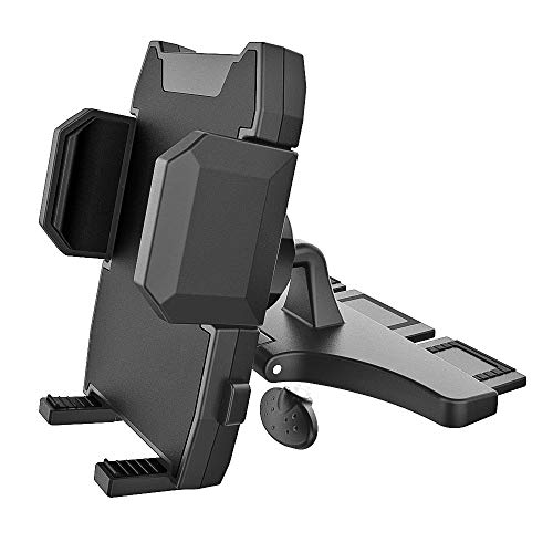 EXSHOW 携帯電話かーマウント 車載CDスロットスマホホルダー 片手で操作 360度回転可 全ての4-6.8インチスマートフォンに対応でき 例えば： iPhone 15 Pro Max 14 Pro 13 12 11 Xr Max Xs X 8 Plus 8 7,