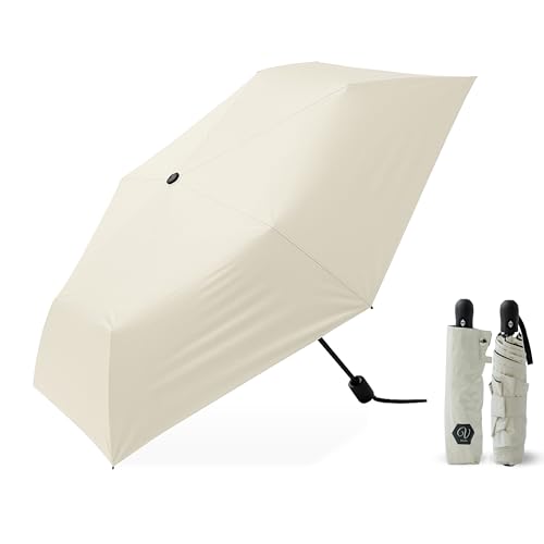 VALITY 超軽量 x 自動開閉 日傘 175g ポチカル 折りたたみ傘 完全遮光 UVカット 晴雨兼用 耐風 撥水 コンパクト ワンタッチ メンズ レディース 子供 ギフト対応 アイボリー