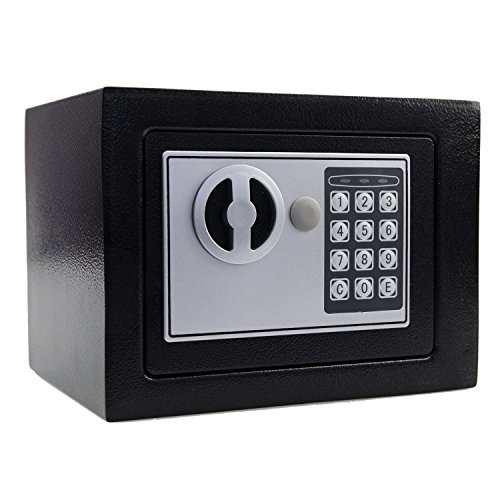 [MRG] 電子テンキー式 金庫 小型 家庭用 ホテル ホテル金庫 自宅金庫 防犯金庫 電子金庫 店舗用 緊急キー2本 日本語説明書付 5L