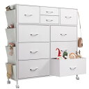 WLIVE チェスト タンス キャスター付き サイドポケット付き 4段10杯 箪笥 ハイチェスト チェスト4段 リビング収納 おしゃれ 収納チェスト 引き出し ...