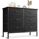 AODK チェスト タンス 収納ケース 布製 木製天板付き 衣類収納 リビング収納 引き出し 衣装ケース 箪笥 転倒防止 安定感 省スペース 簡単組立 3段6杯...