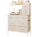 SINNONAKA 10杯ハイチェスト タンス 収納チェスト・ドレッサー/化粧台・テーブル ロボット掃除機OK 幅80cmマルチチェスト 収納棚 布製引き出し ...