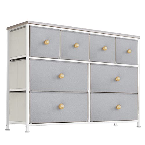 REAHOME チェスト 3段8杯 タンス 収納 おしゃれ 箪笥 洋服タンス 衣類収納 布製衣装ケース 引き出し リビング収納 大容量 整理ダンス 【幅103*...